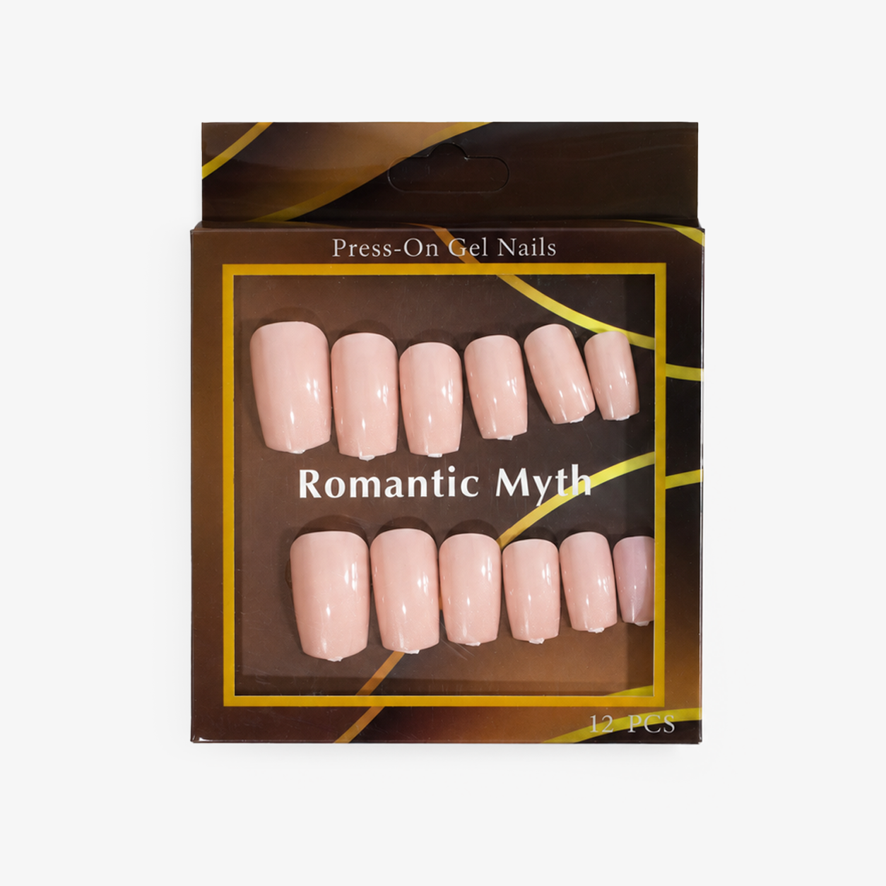 Romantic Myth Soft Blush Nude Press-On Gel Nails – 12 PCS