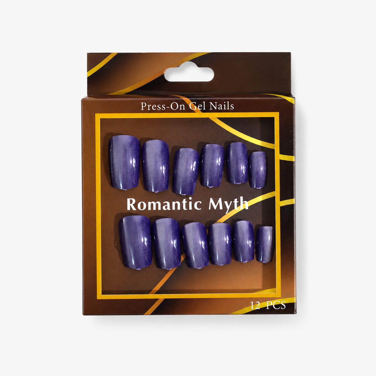 Romantic Myth Royal Purple Press-On Gel Nails – 12 PCS