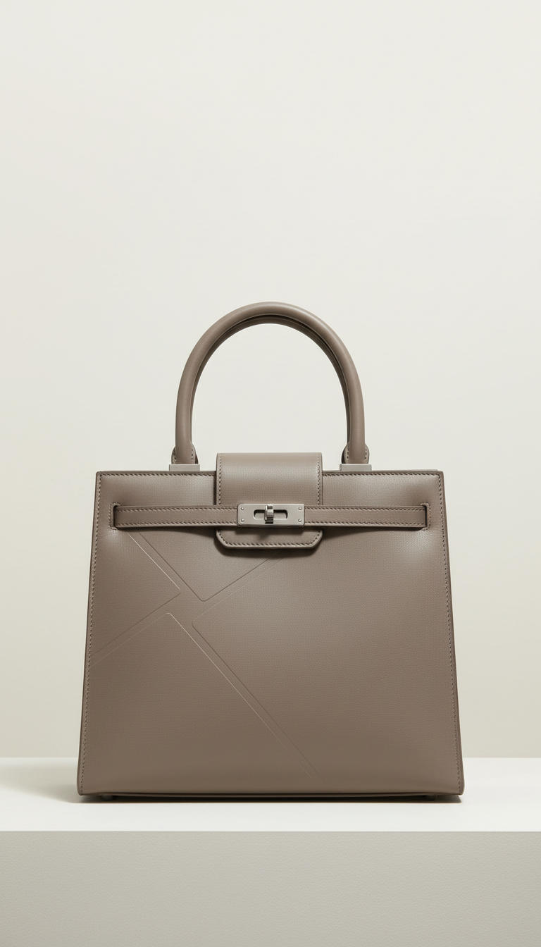 Structured Top-Handle Tote with Magnetic Closure