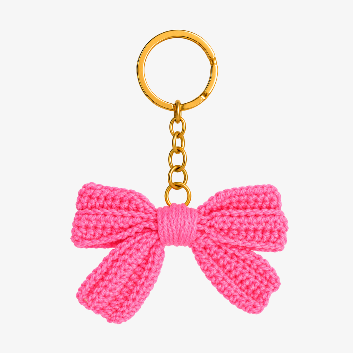 Pretty Bow Crochet Keychain