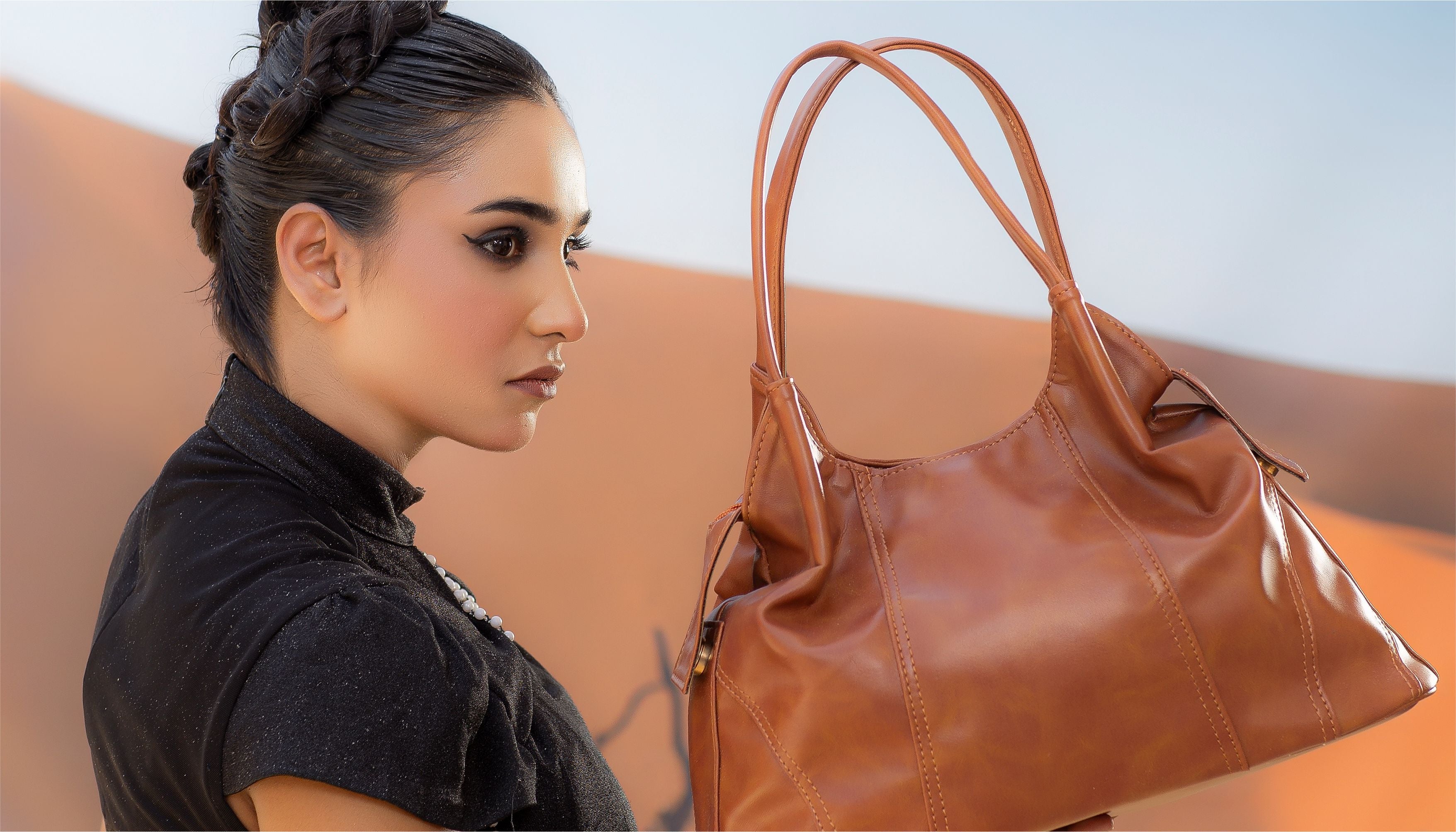 The Bag That Looks Like a Story — FUR Brown Vintage Hobo Shoulder Bag