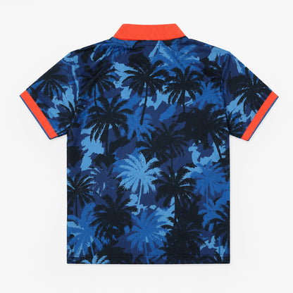 Blue Neon Collar Polo