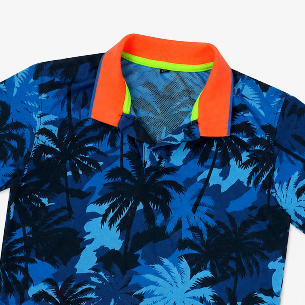 Blue Neon Collar Polo