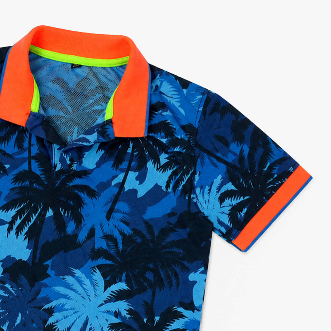 Blue Neon Collar Polo