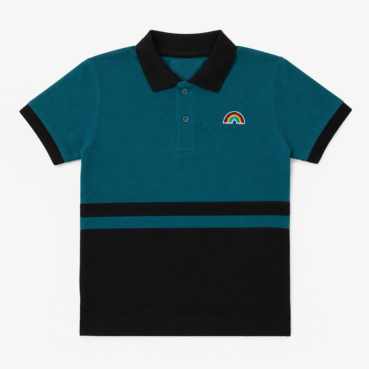 Ferozi Rainbow Stripe Polo