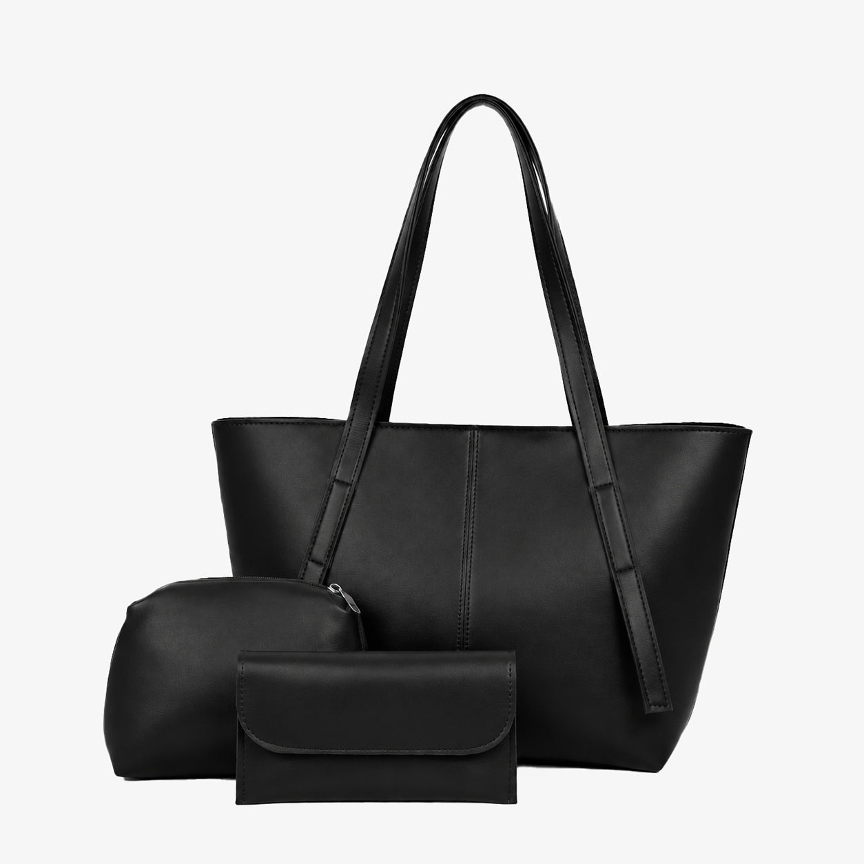 Luxe Noir 3-Piece Everyday Tote Bag Set