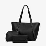 Luxe Noir 3-Piece Everyday Tote Bag Set