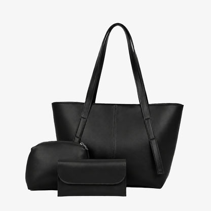 Luxe Noir 3-Piece Everyday Tote Bag Set