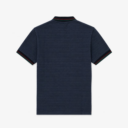 Blue Contrast Red Fork Polo