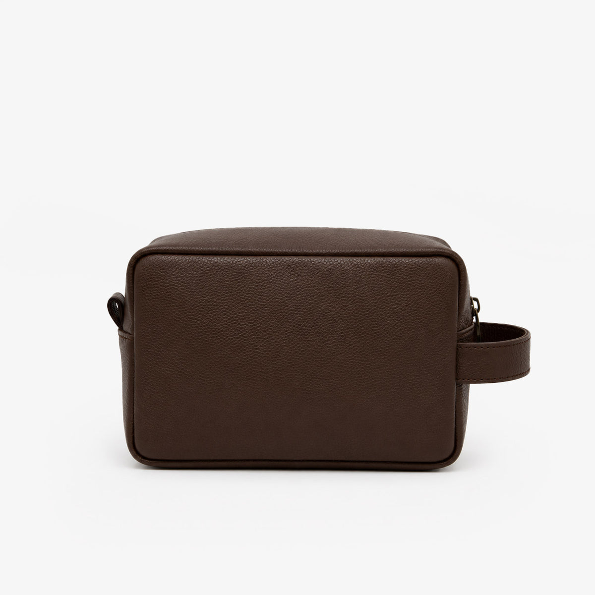Chocolate Brown Genuine Leather Dopp Kit | Pure Cow Leather | Antique Brass Zipper | Travel Toiletry Organizer | Unisex