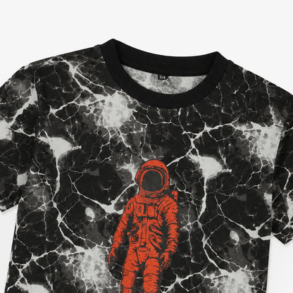 Orange Astronaut Graphic Tee