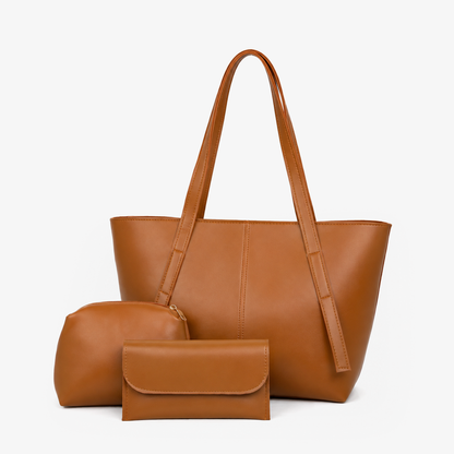 Luxe Noir 3-Piece Everyday Tote Bag Set