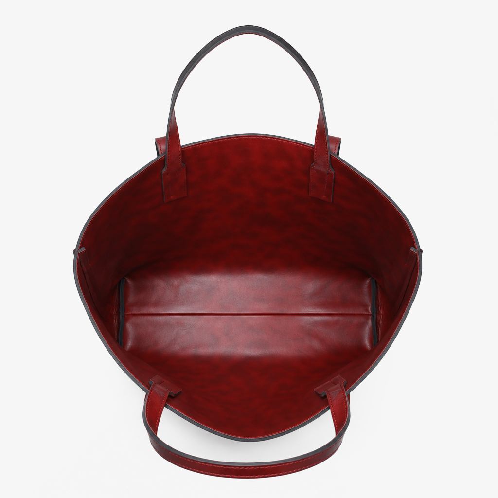 The Two-Tone Luxe Tote | Reversible Black & Wine Red
