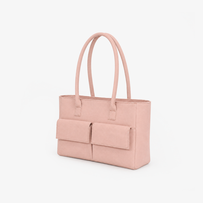 Blush Pink Suede Tote Bag