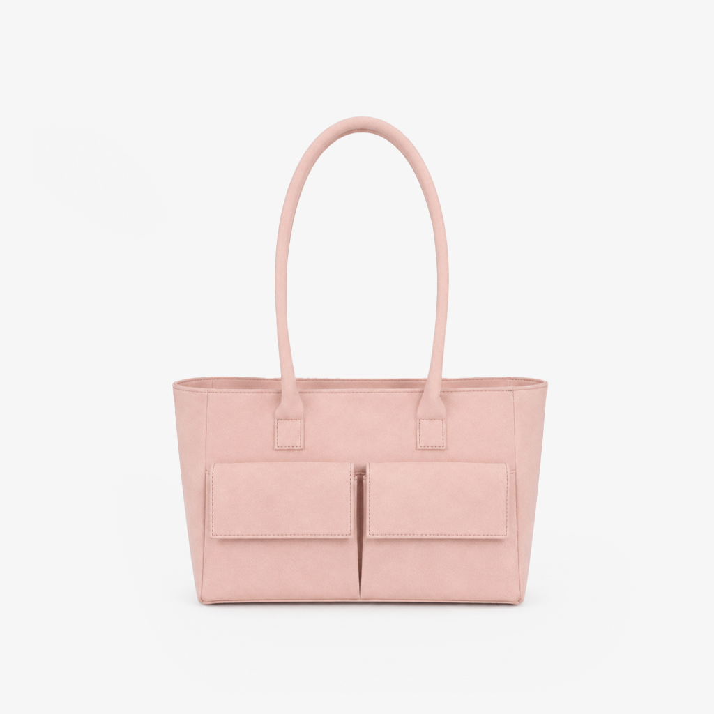 Blush Pink Suede Tote Bag