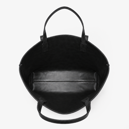 The Two-Tone Luxe Tote | Reversible Black & Wine Red