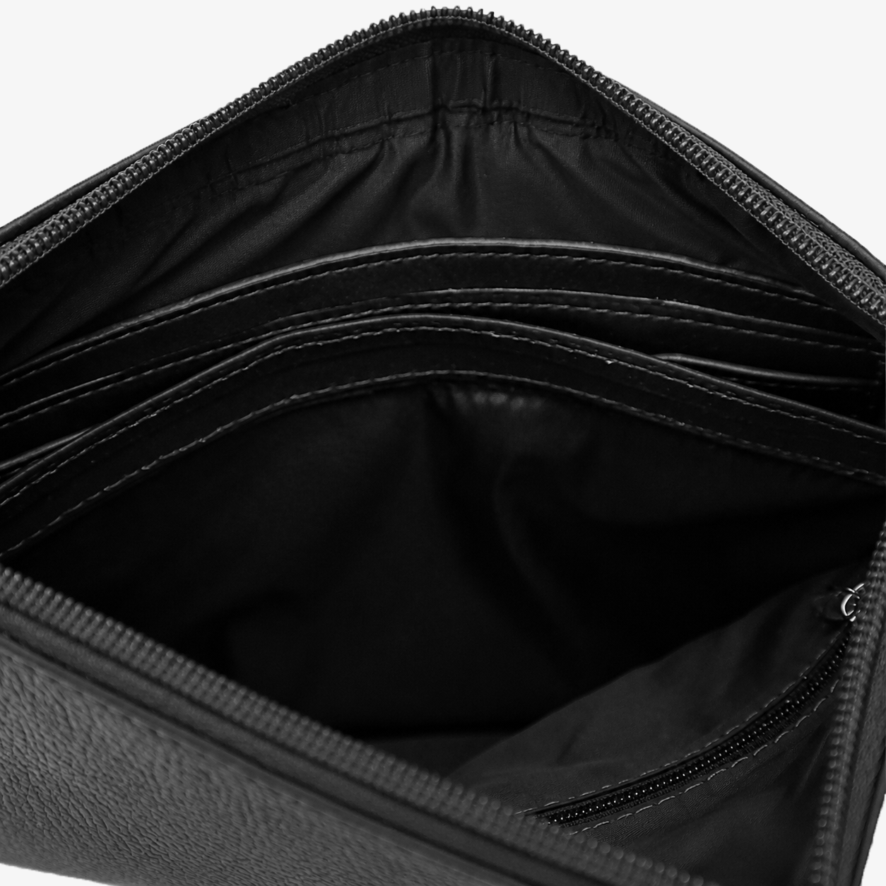 Black Leather Hand Pouch with Detachable Wrist Strap – FUR Edition
