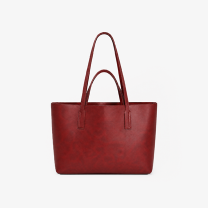 The Two-Tone Luxe Tote | Reversible Black & Wine Red
