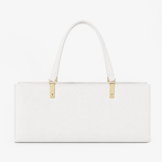 White Grained PU Leather Rectangle Box Bag
