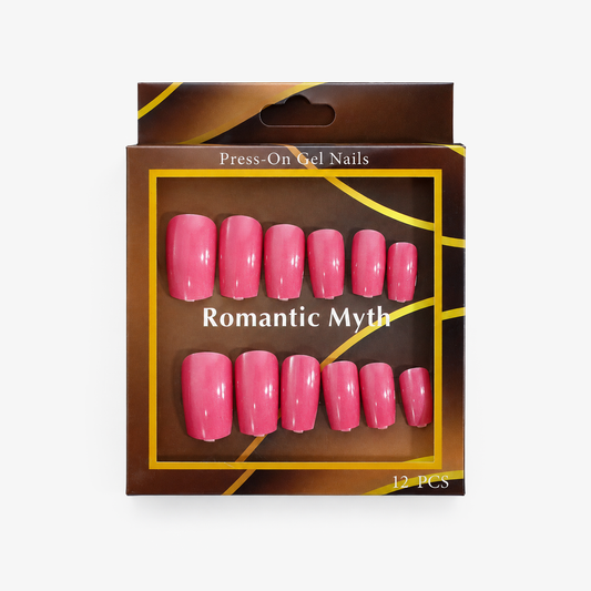 Romantic Myth Pink Press-On Gel Nails – 12 PCS