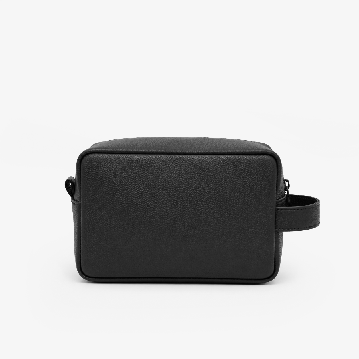 Black Genuine Leather Dopp Kit | Pure Cow Leather | Antique Brass Zipper | Travel Toiletry Organizer | Unisex