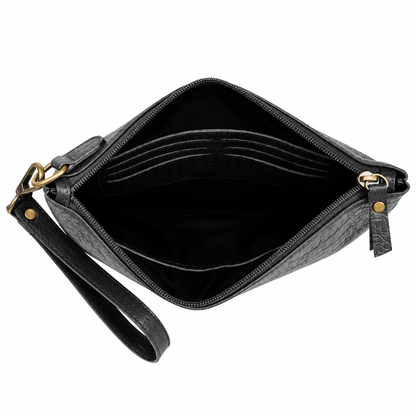 The Siena Croc Business Clutch – Classic Black