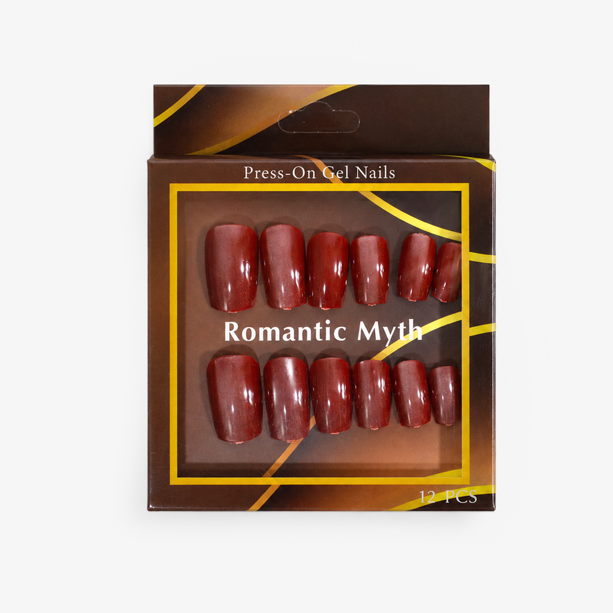 Romantic Myth Ruby Red Press-On Gel Nails – 12 PCS
