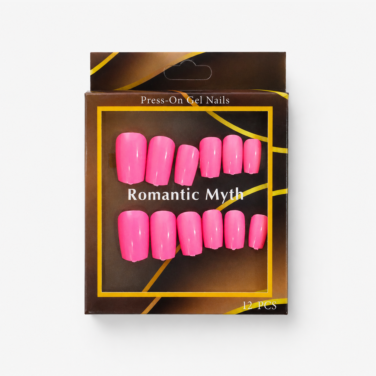 Romantic Myth Hot Pink Press-On Gel Nails – 12 PCS