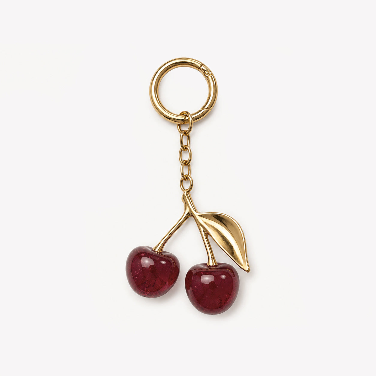 Golden Cherry Bag Charm