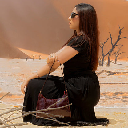 Glossy Top Handle Bag