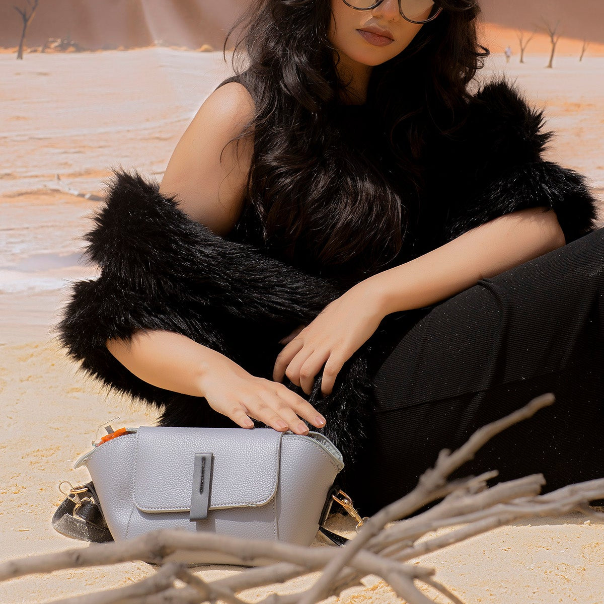 Milan Flap Crossbody Bag - Graphite