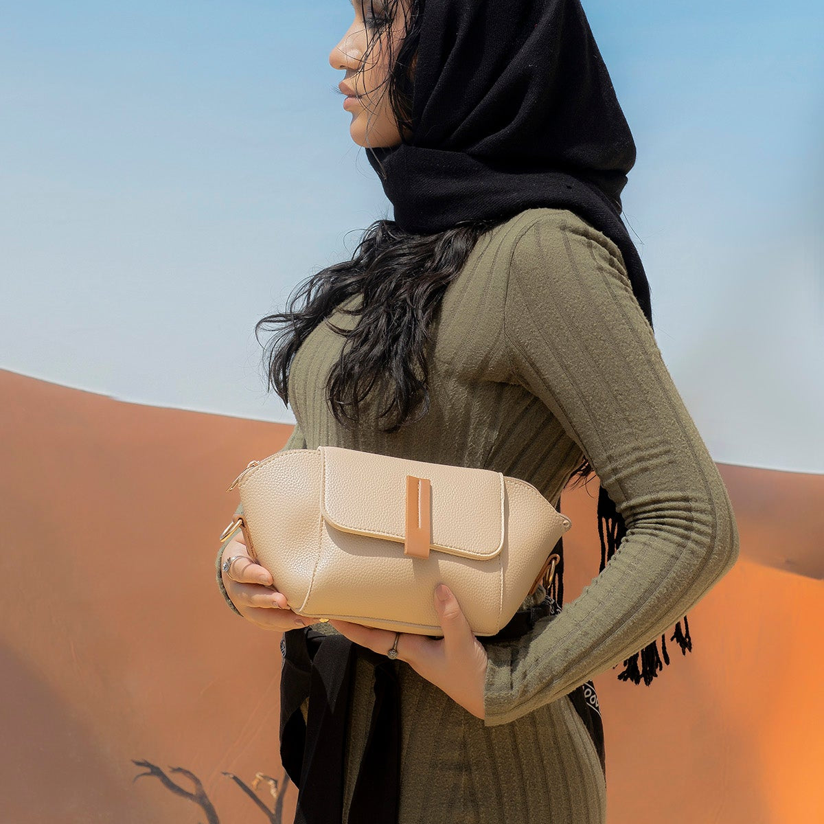 Milan Flap Crossbody Bag - Ivory