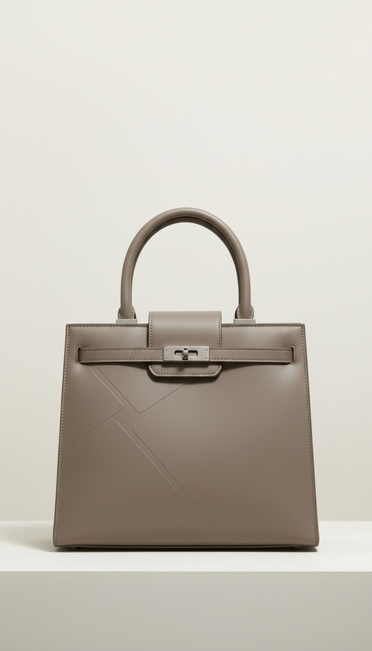 Structured Top-Handle Tote with Magnetic Closure