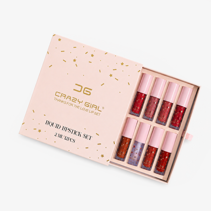 Crazy Girl Thanks For The Love Liquid Lipstick Set – 12 PCS