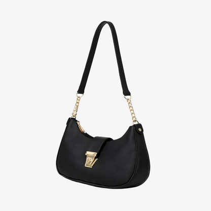Crescent Shoulder Bag pink side view – FUR