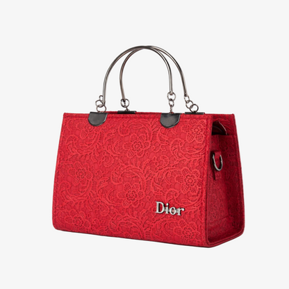 Lace Textured Handbag side view – FUR