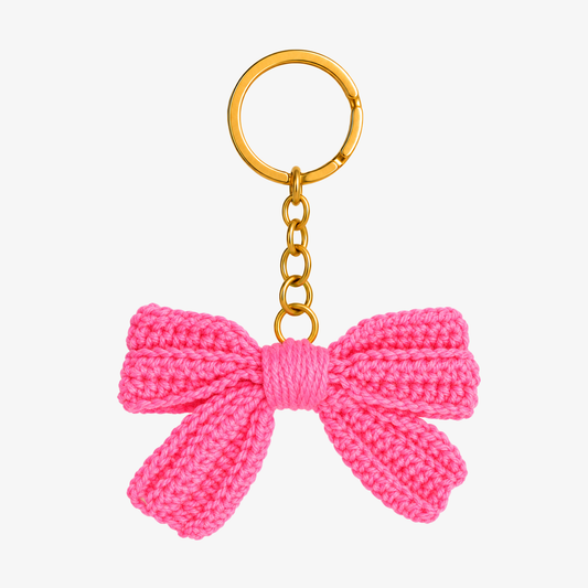 Pretty Bow Crochet Keychain