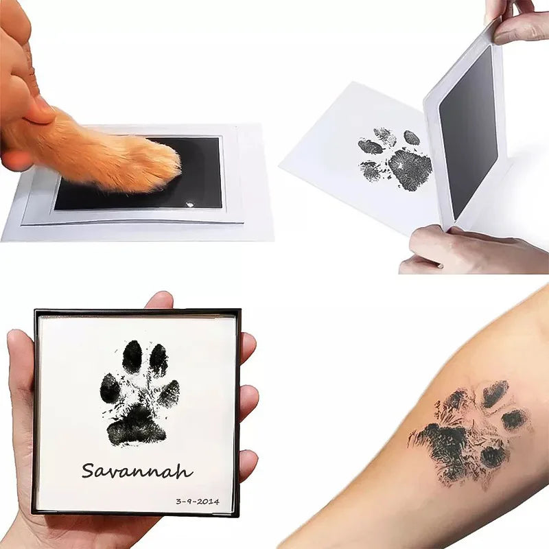 Pet Dog & Cat Paw Print Ink Set Pad Baby Handprints and Souveniers