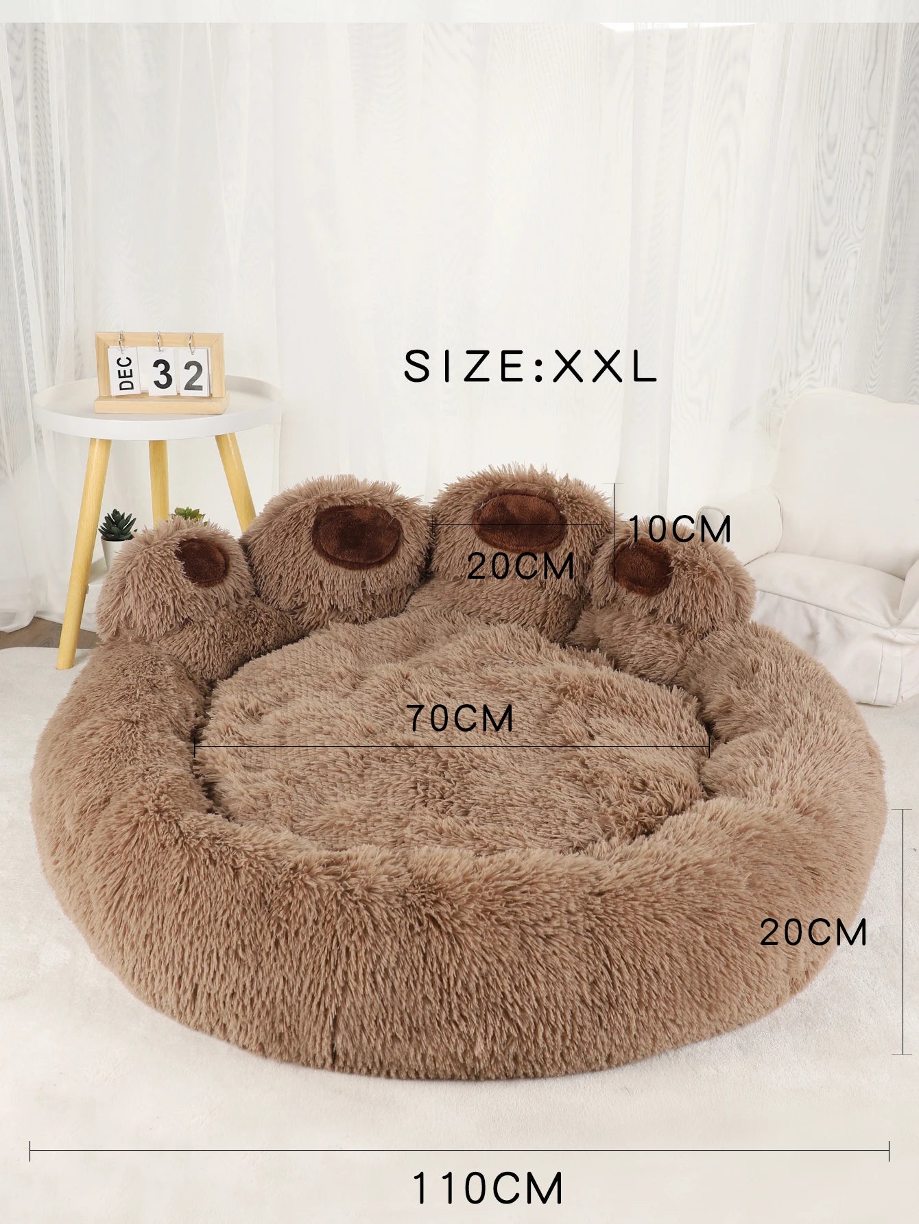 Fluffy Dog Bed Large Pet Products