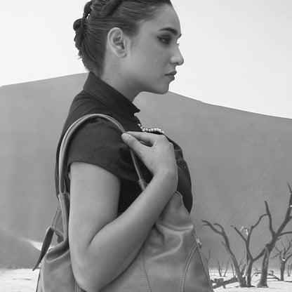 Brown Vintage Hobo Shoulder Bag